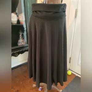 Anthropologie Maeve knit skirt featuring a subtle polka dot texture